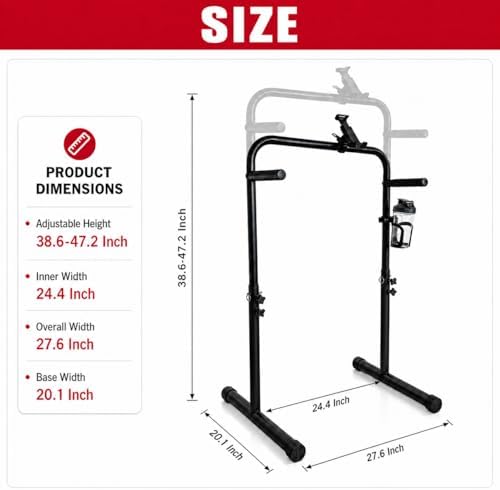 Walking Pad Handle Bar Only, Treadmill Handlebar for Walking Pad with Phone & Water Bottle Holder, Adjustable Handrail Height, Heavy-Duty Steel - Image 2