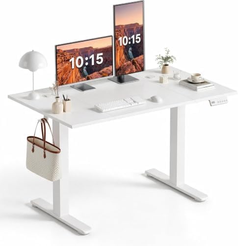 Claiks 48 x 24 Inch Electric Standing Desk White by CLAIKS