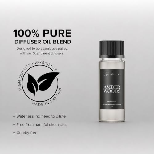 Scentiment Amber Woods Diffuser Oil - Premium Hotel Scent with Notes of Black Amber, Plum, & Crème de Cassis Home Scent, Aromatherapy Fragrance Oil Diffuser Refill - 1.69 fl oz (50 mL) - Image 4