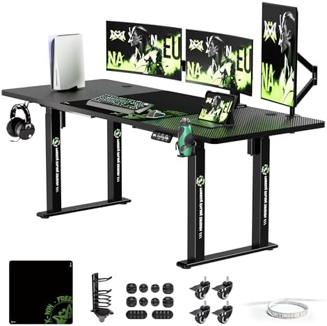 X-Win 71" Electric Standing Desk, 4-Leg Height Adjustable Gaming Desk by Klobel