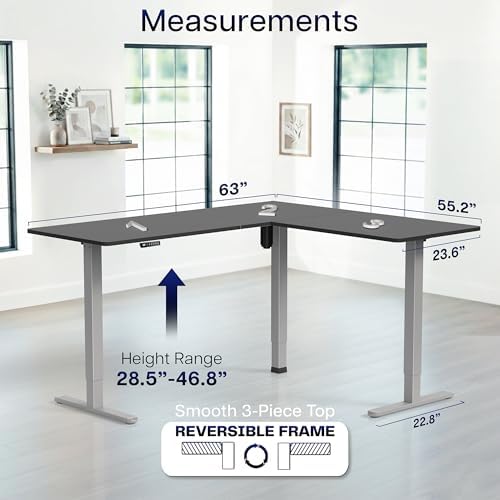 VIVO Black 63 x 55 in Corner Standing Desk, DESK-E3CTGB - Image 5