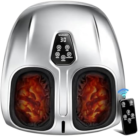 Foot Massager with Heat and Compression 2026 Upgraded Shiatsu Style by MUSUGY