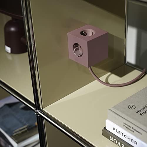 Avolt Square 1 Power Cube | Iconic Scandinavian Design Power Strip with USB Ports | 3 Type B Outlets, Fast Charging | Magnetic Base, 5.9ft Cord | Red Dot Award-Winner (Red, USB A - 5.9ft) - Image 5
