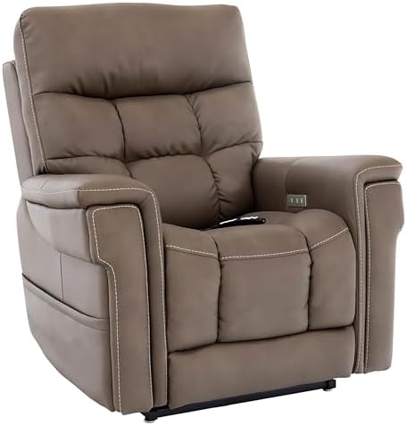Pride Viva Lift Ultra Power Recliners - Lift Chair for Adults, 400 Lbs Weight Capacity, Lithium Battery Backup, 23" W x 22" D Comfort Seat, Large, Capriccio Cappuccino - PLR4955L - Image 6