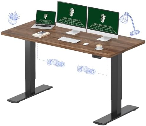 FLEXISPOT 63"x28" Electric Standing Desk, Black Walnut by Unknown