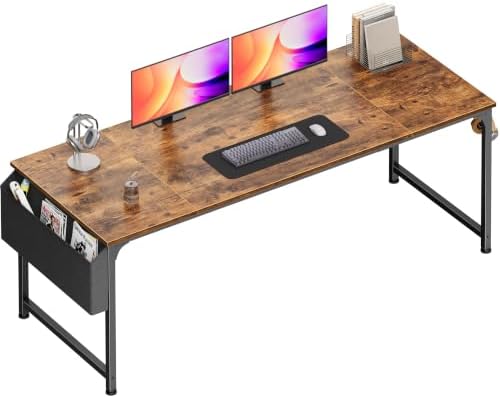 PRAISUN 71'' Computer Desk with Fabric Storage Bag by PRAISUN