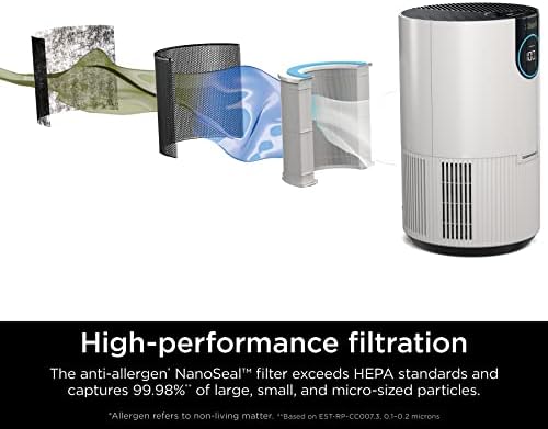 Shark Air Purifiers For Home Pets, 2 Pack, Allergies, Pet Hair, HEPA Air Filter, 500 Sq Ft, Small Room, Bedroom, Odor Eliminator Clean Sense, Captures 99.98% of Particles, Pet Dander, Fur, HP102PK2 (Renewed) - Image 2