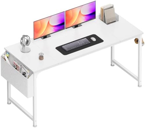 PRAISUN 55'' Computer Desk with Fabric Storage Bag by PRAISUN