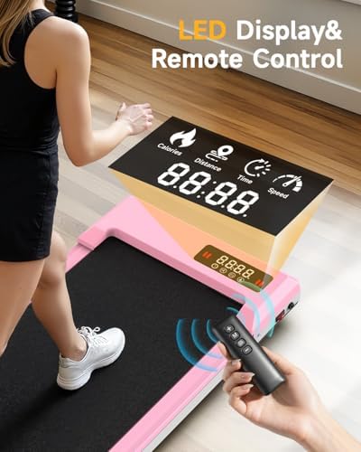 Walking Pad with Incline,Treadmill Pad 2.5 HP Quiet Under Desk Treadmills 8% Incline,330 lb Capacity Portable Walking Pad for Home and Office Walking - Image 6