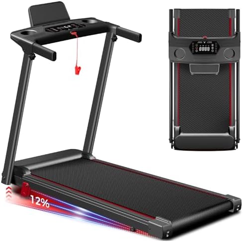 Treadmills for Home 3.0HP Foldable Treadmill with 12% Incline Small by ApexNexus