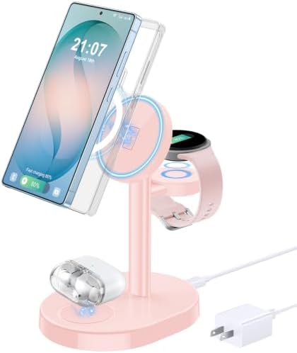 Hevanto 3 in 1 Wireless Charger for Samsung Galaxy, 15W MagSafe Charging by Hevanto