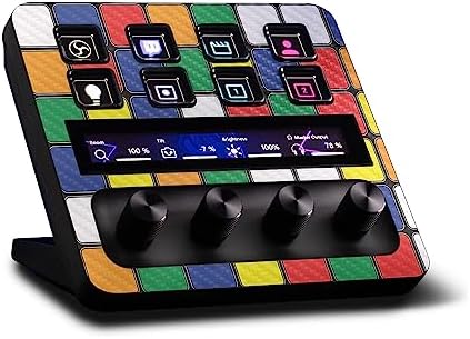 MightySkins Carbon Fiber Skin Compatible with Elgato Stream Deck + - Puzzle Cube | Protective, Durable Textured Carbon Fiber Finish | Easy to Apply, Remove, and Change Styles | Made in The USA by MIGHTY+SKINS