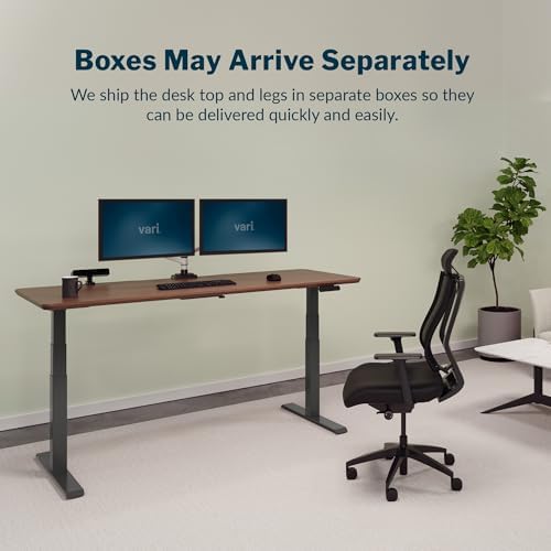 Vari Classic Electric Standing Desk – 72x30 – Walnut/Slate - Image 5