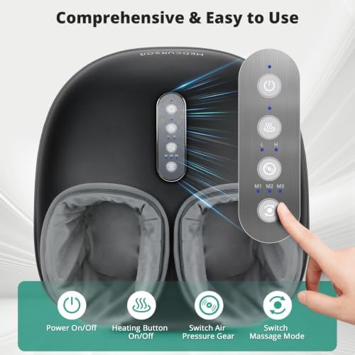 Medcursor Shiatsu Foot Massager with Heat, Kneading, Up to US 13" - Image 3