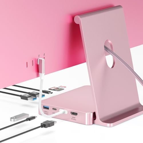 8-in-1 USB-C Hub for 24-inch iMac (2024/2023/2021), M.2 SSD Expansion, 10Gbps USB-A/C 3.2, 4K HDMI, SD/TF – Docking Station for iMac M1, M3, M4 (SSD Not Included) by GKEAPZA