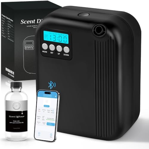 House Scent Machine,Hotel Collection Diffuser, 10000 Sq.Ft of Coverage, 200ml Large Capacity Aromatherapy Machine, Scent Diffusers for Home,Office, Large Room Waterless Essential Oil Diffuser, Black by Unknown