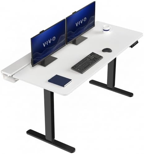 VIVO White 60 x 30 in Standing Desk, DESK-KIT-1B6-P3W by VIVO