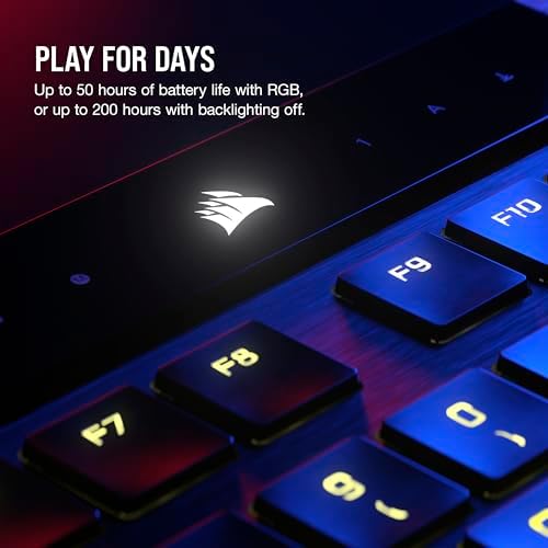 Corsair K100 AIR Wireless RGB Mechanical Gaming Keyboard - Ultra-Thin, Sub-1ms Slipstream, Low-Latency Bluetooth, Cherry MX Ultra Low Profile Keyswitches - NA Layout, QWERTY - Black - Image 4