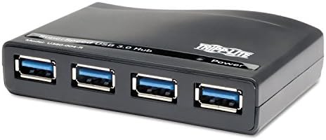 Tripp Lite 4-Port USB-A 3.0 SuperSpeed Hub, 5 Gbps Transfer Speed USB Type-A (U360-004-R) by TrippLite