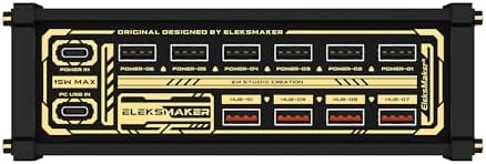 EleksMaker MK5 Modular USB Switch Hub – 10-Port Desktop Hub with 6 USB Power Ports, 4 USB Data Ports, Toggle Switches, USB Adapter Included - Image 2