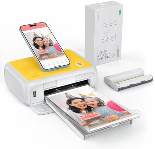 YOTON Photo Printer, Picture Printer with 54 Sheets (4"x6") & 1 Ink Ribbon by YOTON