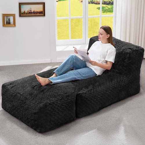 Hobestluk Large Bean Bag Chairs Sofa for Adults Giant BeanBag Couch Lounger by YourHomeDeservesMore
