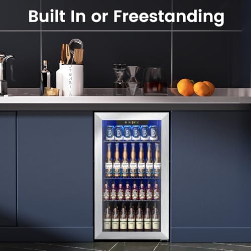 Electactic Mini Fridge 130 Can Beverage Refrigerator Cooler, 3.2 Cu.Ft Drink Fridge forSoda Wine Beer, Digital Temperature Control Cooler for Home, Dorm, Bar - Image 4