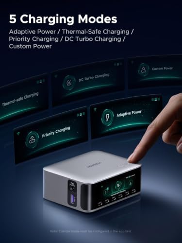 UGREEN Nexode Pro 300W Charging Station with Smart Display, 8-Port Charger - Image 6