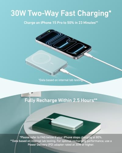 Anker MagGo Power Bank, 10,000mAh Qi2-Certified 15W Portable Charger - Image 6