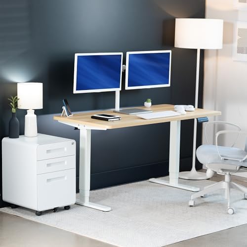 VIVO Light Wood 55 x 28 in Standing Desk, DESK-KIT-2W55C - Image 2