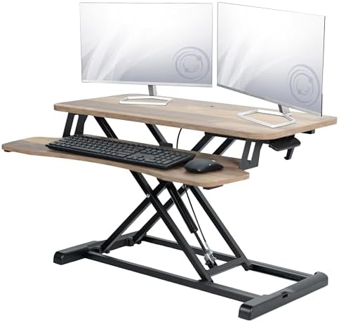 VIVO Reclaimed Wood 32 inch Desk Converter, DESK-V000KP by VIVO