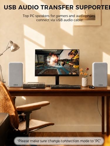 White Powered Bookshelf Speakers: 5-Inch Stereo for PC and Office - Image 4