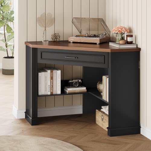 SEDETA Farmhouse Corner Desk for Small Space, White Small Computer Desk - Image 6