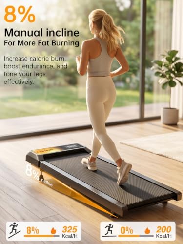 Walking Treadmill Pad with Adjustable 8% Incline for Home Office - Image 2