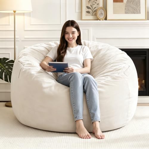 4FT Big Bean Bag Chairs for Adults,Beanbag with Washable Cover by Unknown