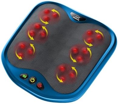 Snailax Foot Massager with Heat, Gifts for Men/Women, Kneading Shiatsu Heated Electric Feet Massager Machine for Plantar Fasciitis,Foot, Washable Cover(Blue) by Snailax