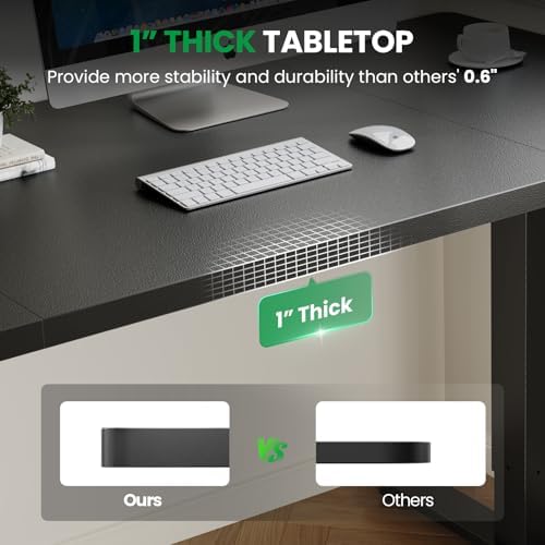 Black 71x30 in Electric Standing Desk, 1 Inch Thick Tabletop - Image 3