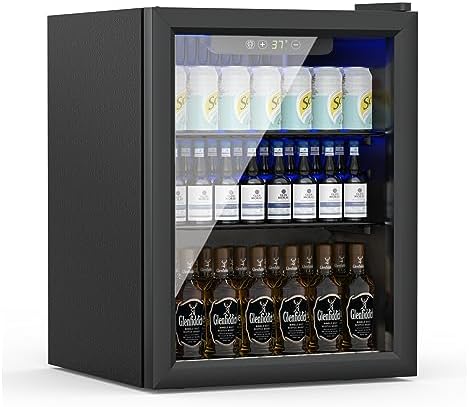 Erivess 1.7 Cu Ft Mini Fridge, 76 Cans Freestanding Beverage Refrigerator by Erivess