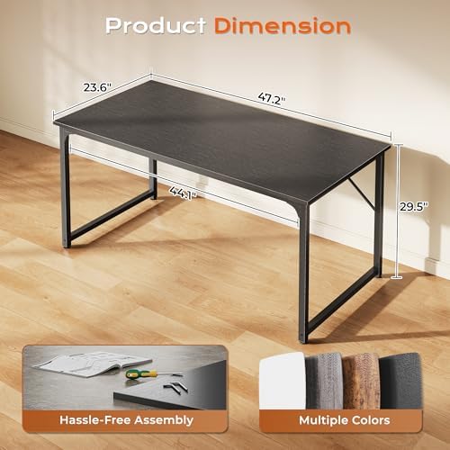 PRAISUN 47 X 24 Inch Computer Desk with Deeper Desktop - Image 2