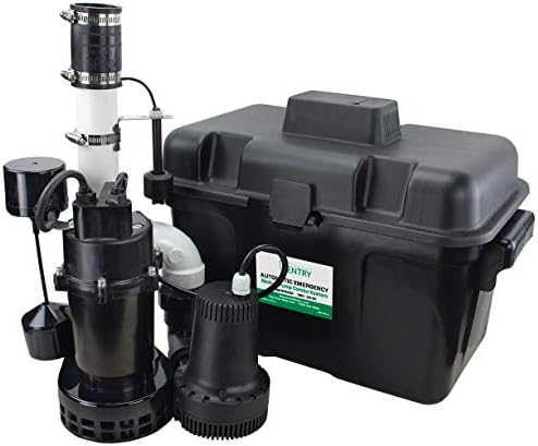 Basement Sentry Battery Backup Sump Pump System Combo (Pre-Assembled) Primary Sump Pump and Battery Back-up Pump, Controller, Alarm System, Charger, Float Switch and Battery Box by Star
