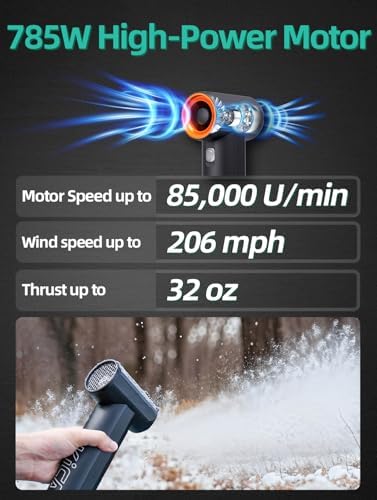 Kica JetFan Max Turbo Dryer Blower 205 MPH Air Blower, Cordless Leaf Blower - Image 2
