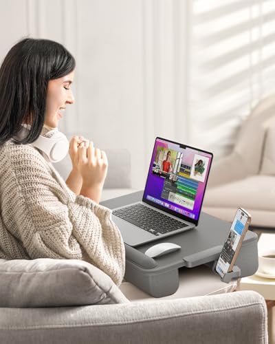 SAIJI Lap Desk with Cushion, Computer Laptop Stand, Lap Laptop Table - Image 6