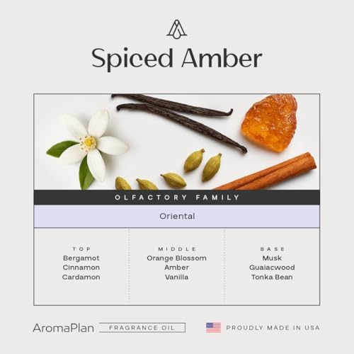 AromaPlan Spiced Amber Hotel Diffuser Oil – 100% Fragrance Oil, 5.07 Fl Oz - Image 2