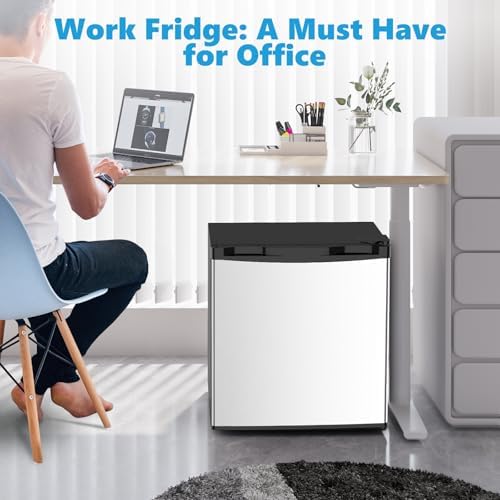 Electactic 1.6 Cu.ft Mini Fridge, Compact Single Reversible Door Refrigerator, Adjustable Thermostat, Ultra Quiet, Energy Efficient for Office, Dorm, Bedroom, Apartment -Silver - Image 6