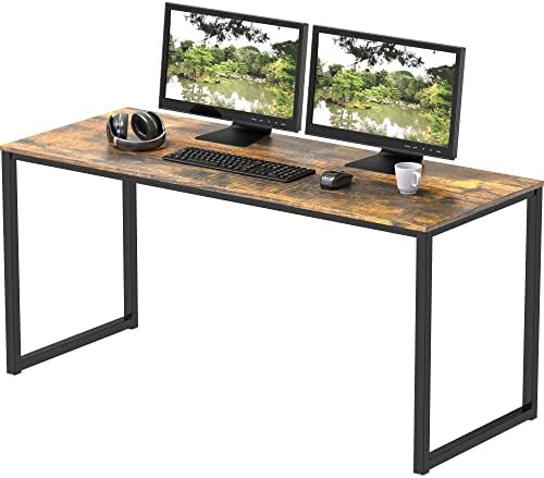SHW Mission 48-Inch Home Office Computer Desk, Rustic Brown by SHW