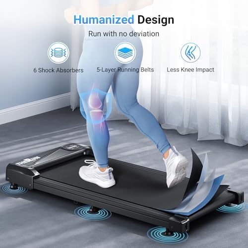 THERUN Walking Pad with 40" Longer Belt Under Desk Treadmill 300LBS Weight - Image 3