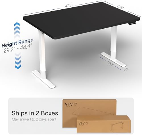 VIVO Black 48 x 30 in Standing Desk, DESK-KIT-1W5B - Image 3