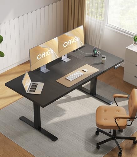 OffiGo 71 Inch Executive Electric Standing Desk Height Adjustable, Black - Image 2
