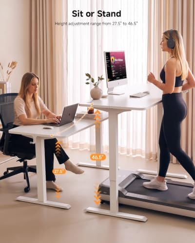 Standing Desk, 55 × 24 Inches Electric Height Adjustable, Home Office - Image 2