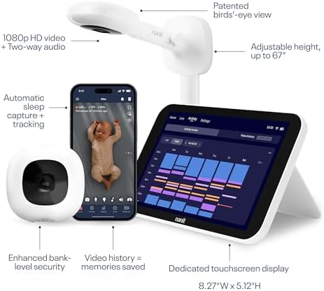 Nanit Smart Baby Monitor System with Wall Mount & 8" Display Screen - Image 2